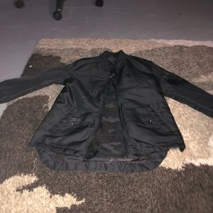 Black camp bomber jacket
